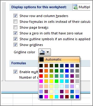 Excel 2016 For Mac Change Gridline Color